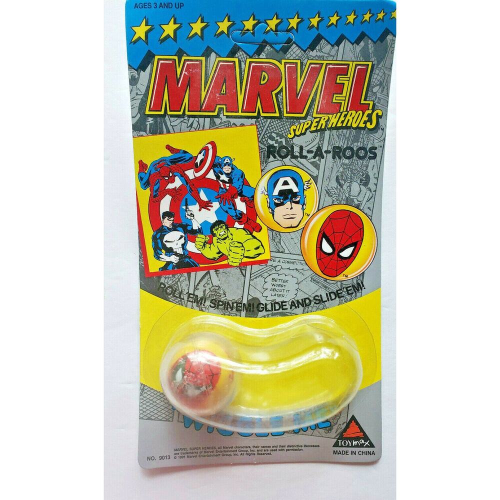 1991 Rare ToyMax Roll-A-Roos Marvel Comics Spider-Man *Note Description * U148